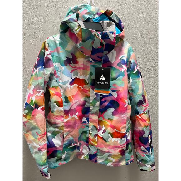 Gsou Snow Jacket Women LARGE Ski Snowboarding Color Wind - Picture 1 of 12